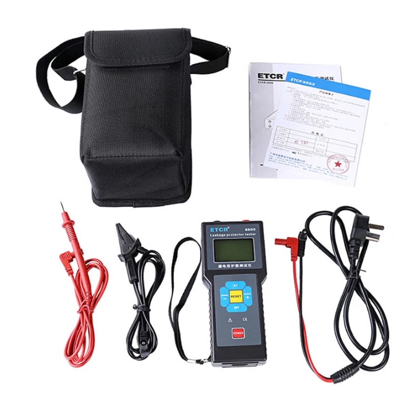 ETCR8600 Тестер защиты от утечек Диапазон тока 15-500 мА Онлайн измерение