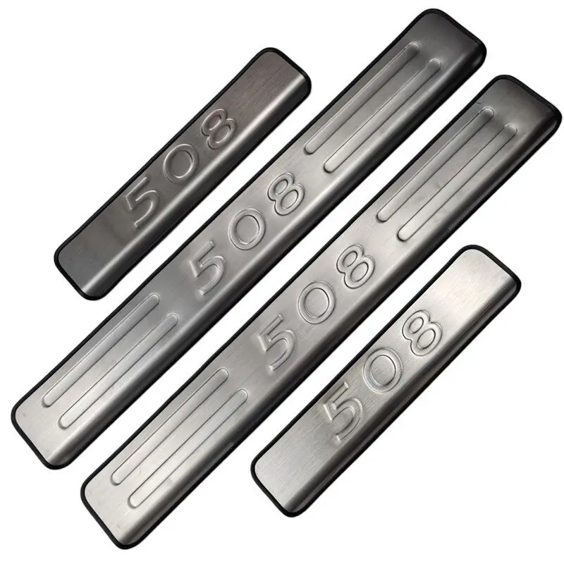 

Бесплатная доставка, защитная Накладка на порог для Peugeot 508 2011-2019 из нержавеющей стали