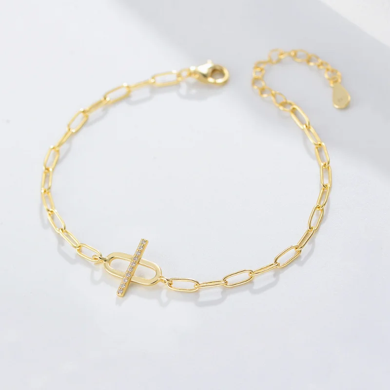 

Fashion Geometry Ladies Bracelet S925 Sterling Silver Women's Light Luxury Jewelry Bracelet Wedding Holiday Party Gift