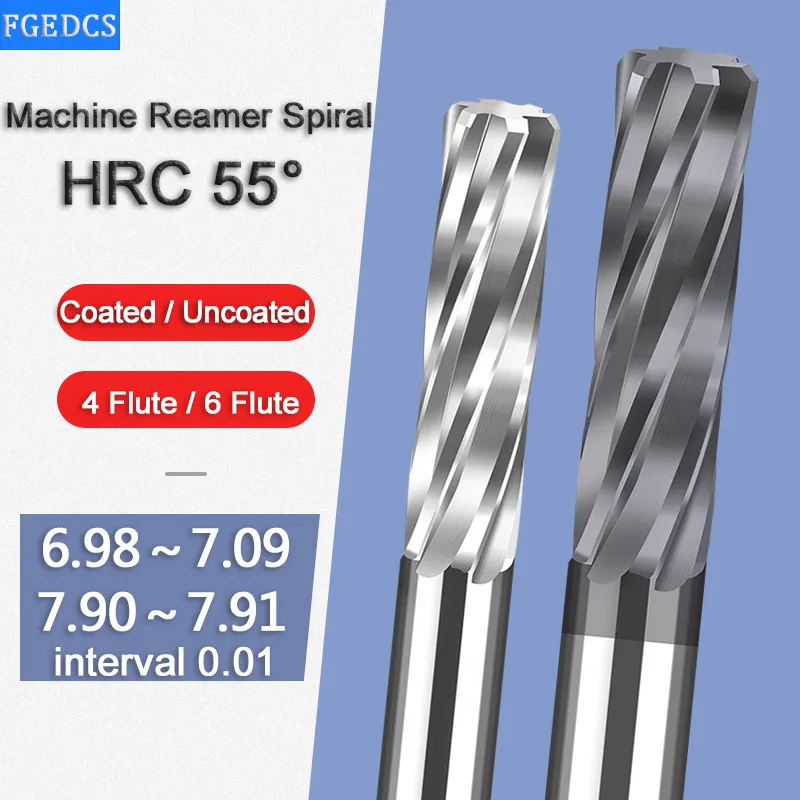 

Carbide Machine Reamer Spiral 6.98 6.99 7.02 7.03 7.04 7.05 7.06 7.08 7.91 Metal Cutter 6Flute CNC Chucking Reamer Cutting Tools