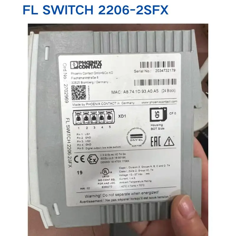 Б/у тест ОК PHOENIX Switch FL SWITCH 2206-2SFX 2702969