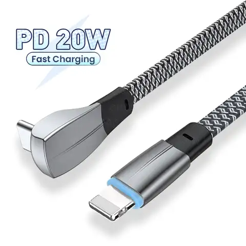 Кабель PD20W с USB C на 8-Pin для iPhone 14, 13, 12, 11 Pro Max, кабель для быстрой зарядки, плоский USB-кабель для передачи данных, шнур для зарядного устройства, 2 ...