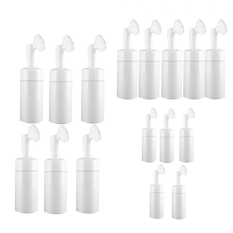 

Soap Foaming Bottle Facial Cleanser Foam Maker Bottle With Silicone Clean Brush Portable Foam Bottles