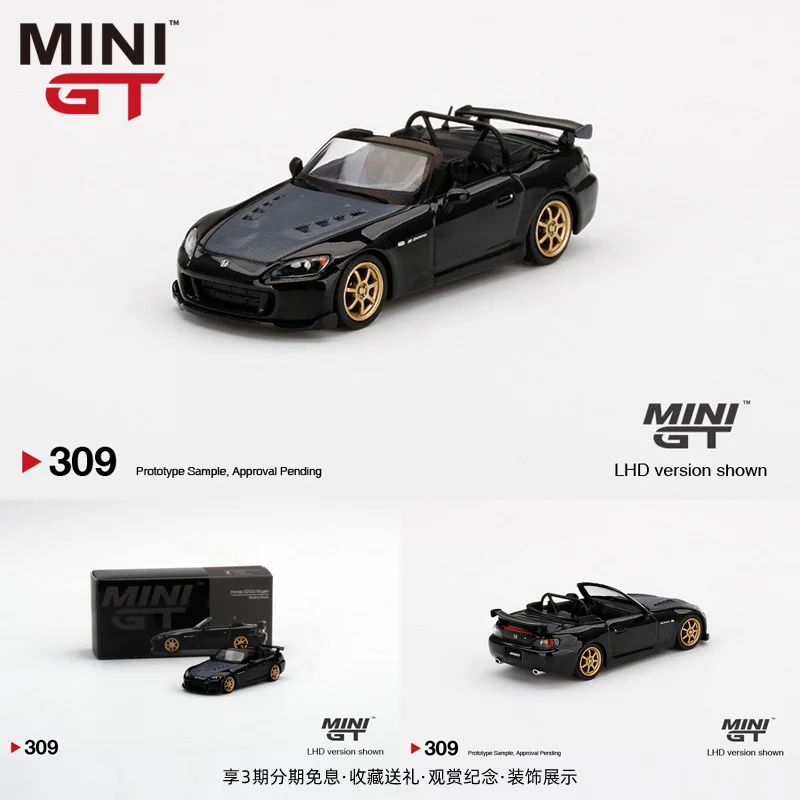 MINI GT 1:64 Honda S2000 Honda AP2 Convertible Version Mugen Infinite Alloy Car Model