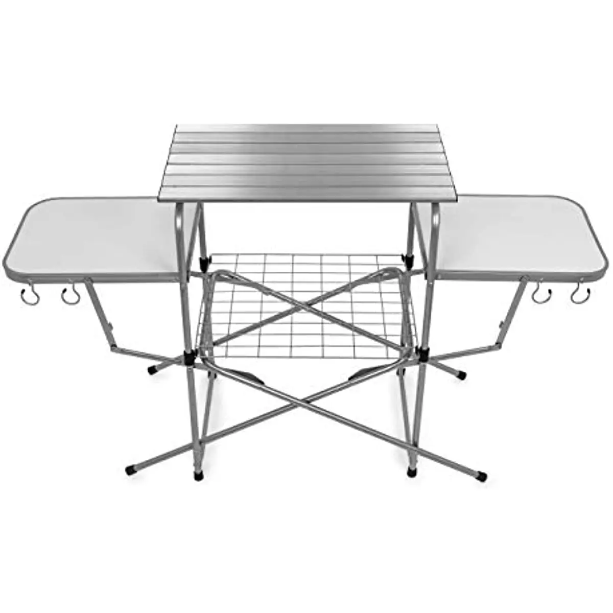 

Camco Olympian Deluxe Portable Grill Table | Provides Plenty of Room for Grilling Gear | Ideal for Picnics, Camping and Boating