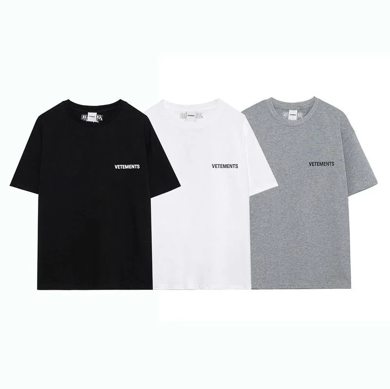

22SS Washed Logo Printing Vetements T Shirt Men Women EU Size 100% Cotton Vetements Top Tees High Street Summer Demon Slayer