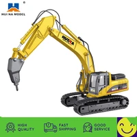 huina 1811 diecast 140 metal alloy drill excavator truck car model crawler engineering vehicle toys for boys children gift