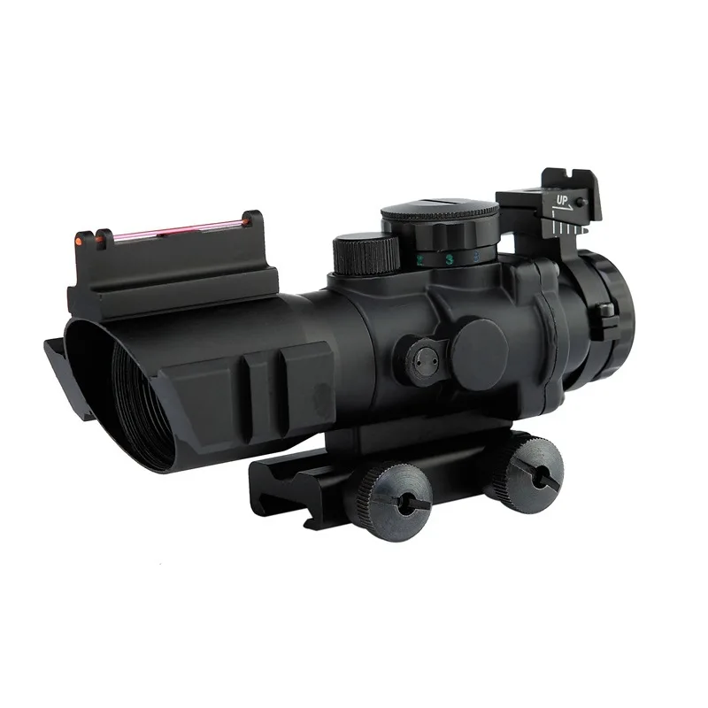 4x32 Acog Riflescope 20mm Milano Optics Reflex Tactical Scope Sight for Hunting Rifle Gun Airsoft Sniper Magnifier Red Dot