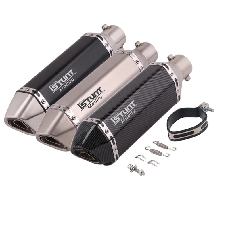 Universel 51mm Motorcycle Exhaust Pipe Escape Moto GP Muffler Scooter DB Killer For DUKE 125 MT03 NINJA250 Z750 Z900 R3 R6 R1 |