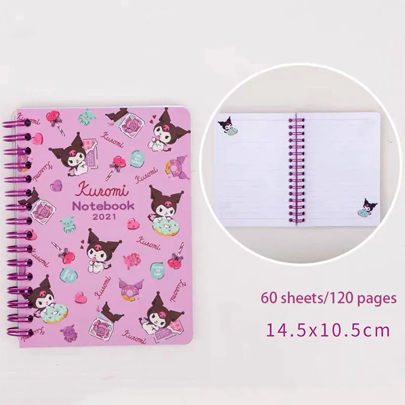 

Sanrio Kawaii Notebook Kuromi Cinnamoroll My Melody Cute Cartoon Coil Book Hand Ledger Diary Student Study Stationery Girls Gift