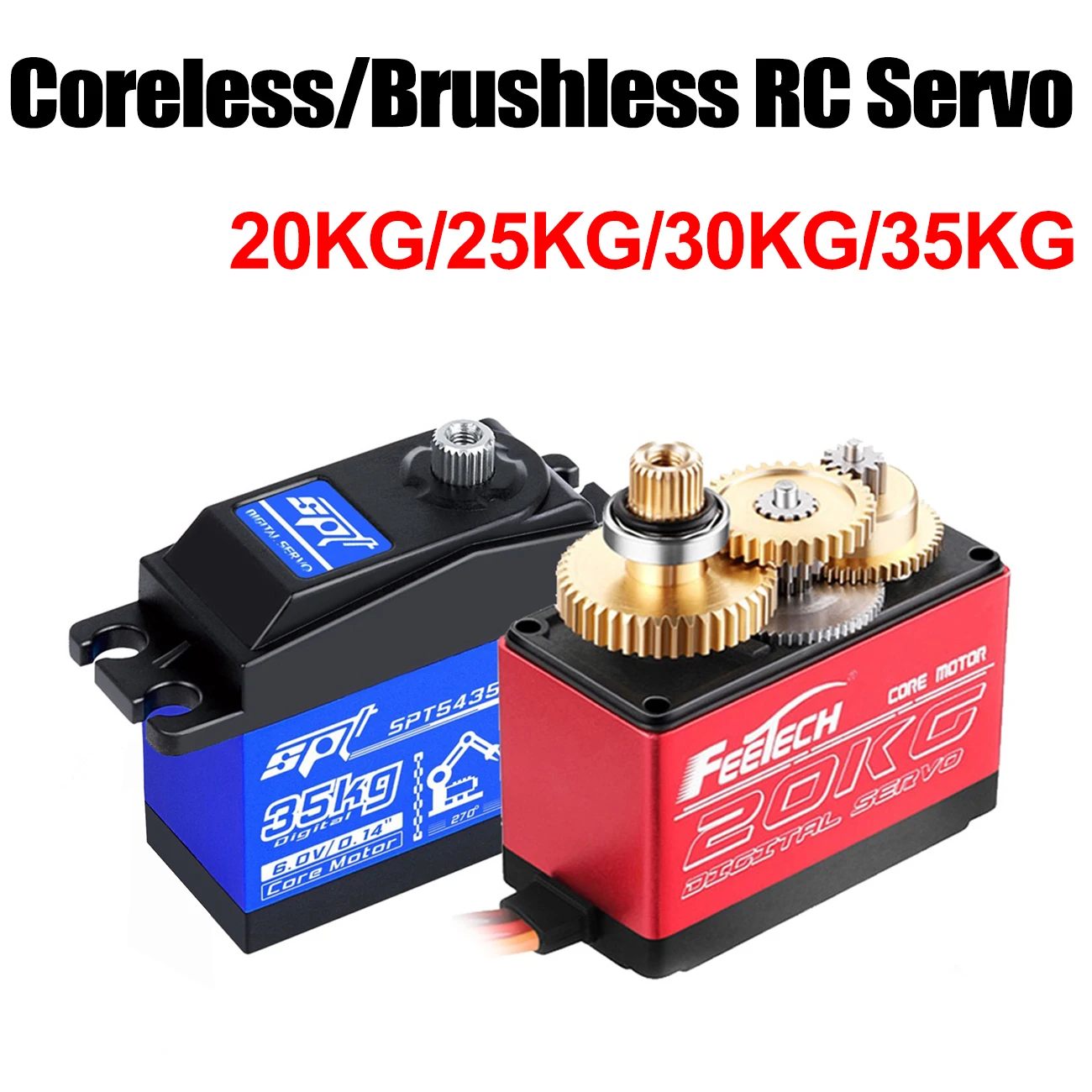 Сервопривод цифровой без сердечника, водонепроницаемый, с большим крутящим моментом, с металлическими шестернями, для РУ автомобилей, Wltoys, 20 кг 25 кг 30 кг 35 кг