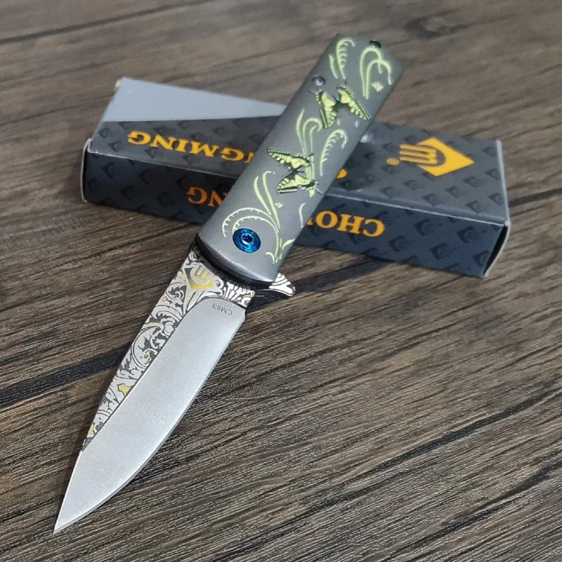 Нож из дамасской стали быстрооткрывающийся складной клинок нож 440C стальная