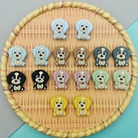 28mm 5pclot baby silicone dog baby teething bead pacifier chains necklace toys accessories kawaii gift wholesale bpa free