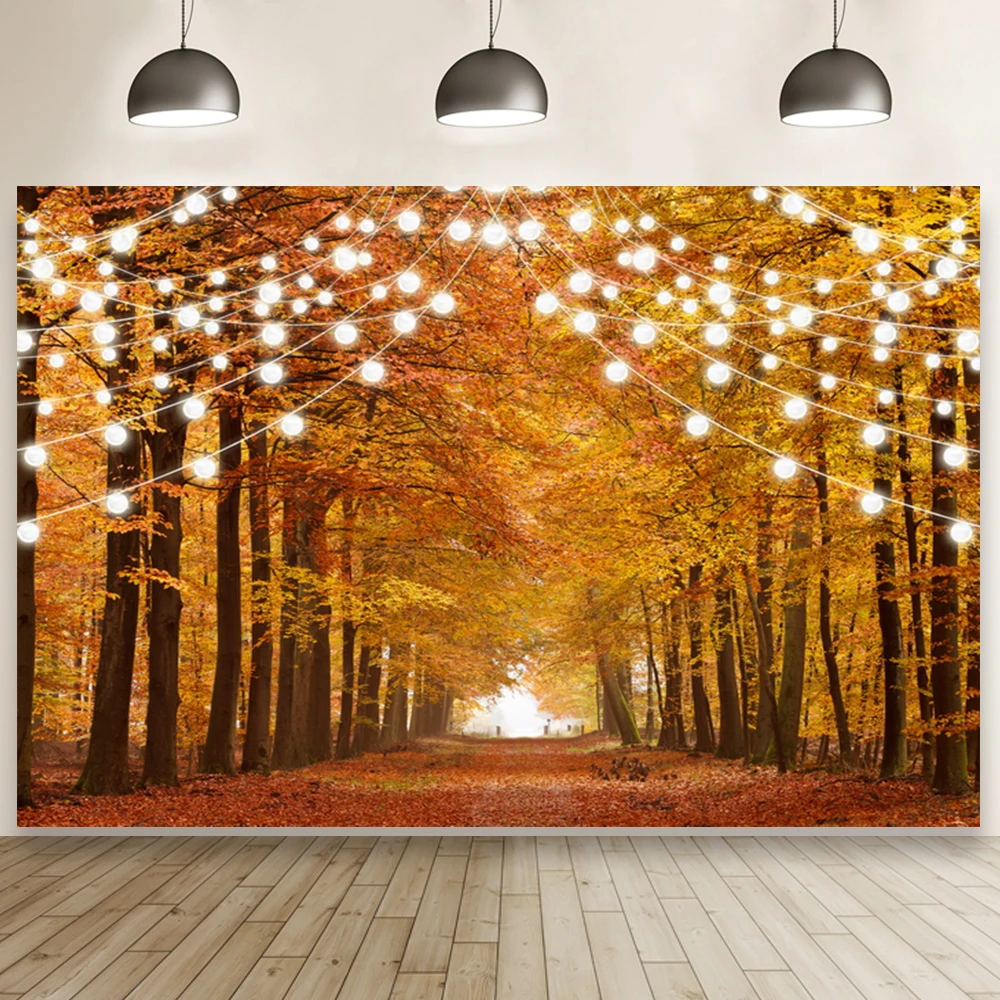 

Осенний фон для фотосъемки с изображением Золотого Леса