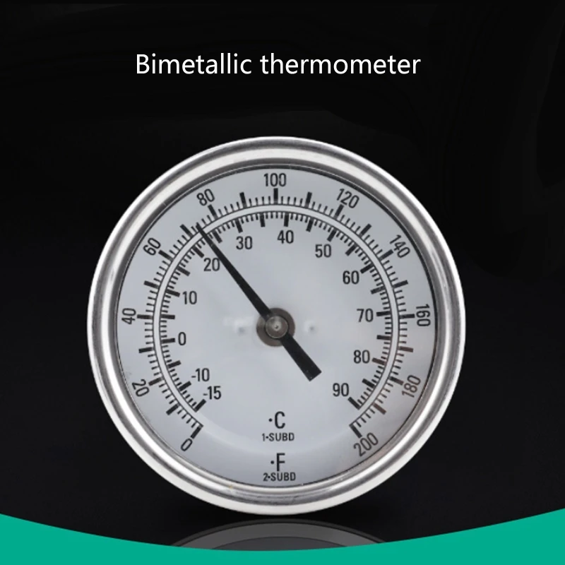 

Модернизированный биметаллический термометр, высокоточный термометр с обратным креплением, подключение-15-90 ℃/0-200 °F для промышленного и бы...