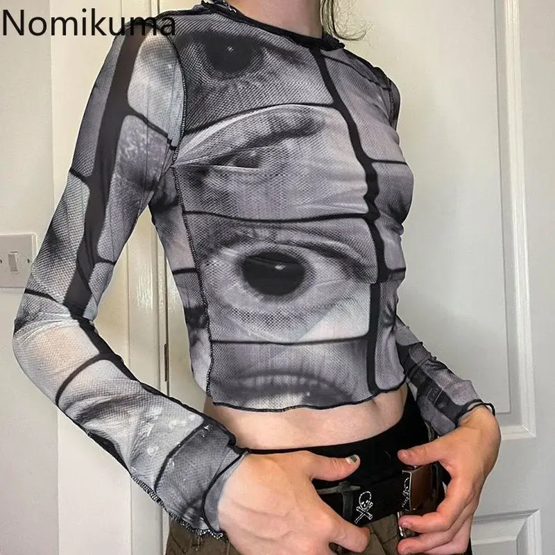 

Женская футболка с длинным рукавом и круглым вырезом