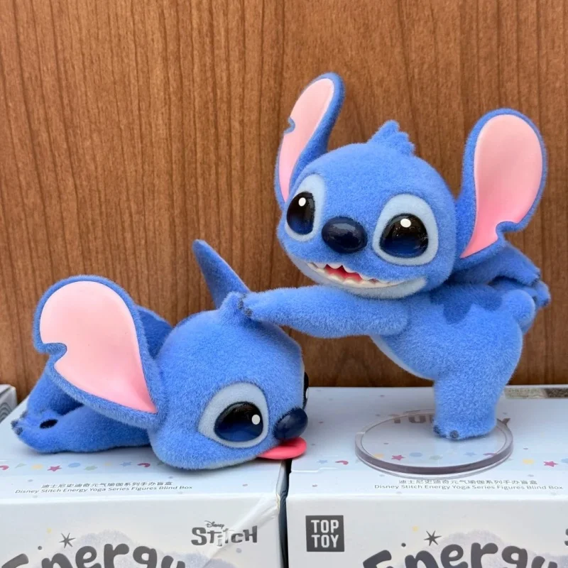 Фото Оригинальная коллекционная фигурка Disney Stitch Energy Yoga Series в закрытой упаковке, модная игрушка, настольное украшение, подарок на день рождения №2