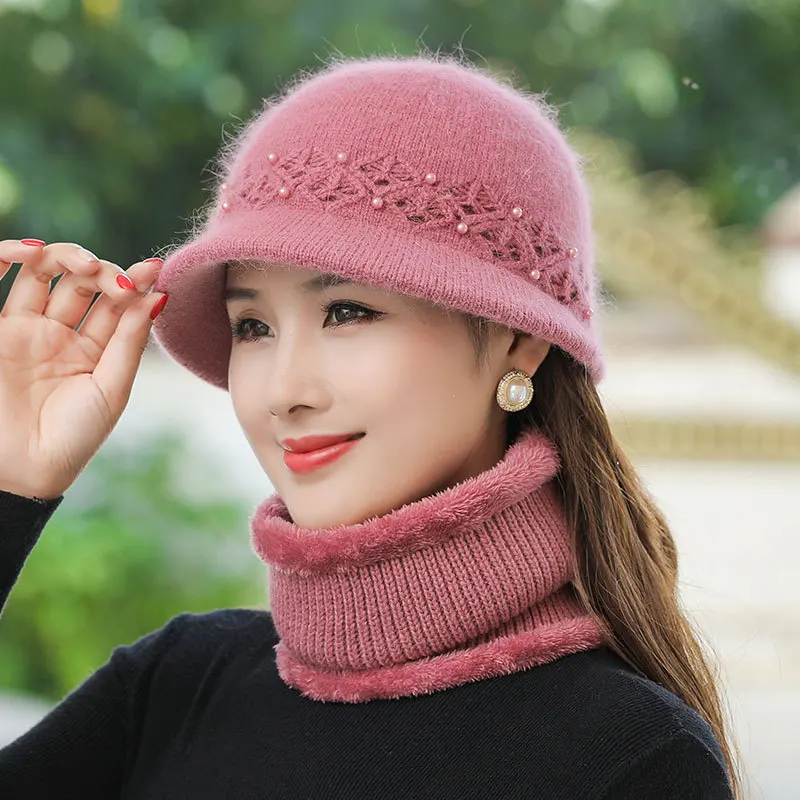 

New Autumn Winter Women's Warm Oversized Caps Soft Crochet Female Hat Ladies