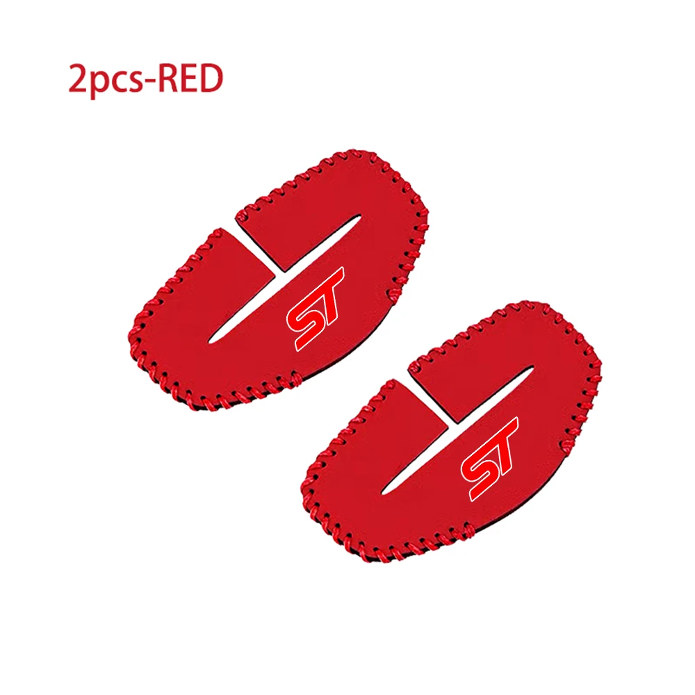 

2 шт., кожаный зажим для ремня безопасности автомобиля, защитный чехол для Ford ST Fiesta Shelby Edge Kuga MONDEO FOCUS