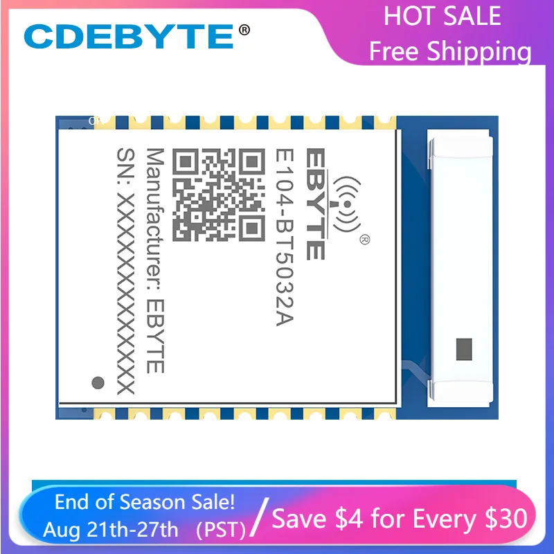 10 шт. модуль Bluetooth nRF52832 серийный для BLE 5,0 E104-BT5032A SMD керамическая антенна 4dBm BLE5.0 беспроводной приемопередатчик DIY приемник