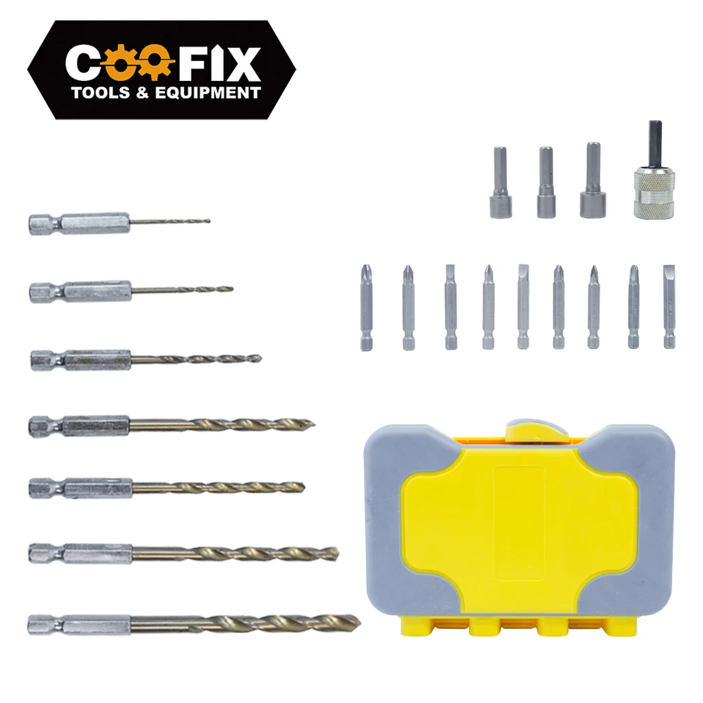 

COOFIX-21 Piece набор металлических сверл для деревообработки набор многофункциональных сверл набор сверл для дрели