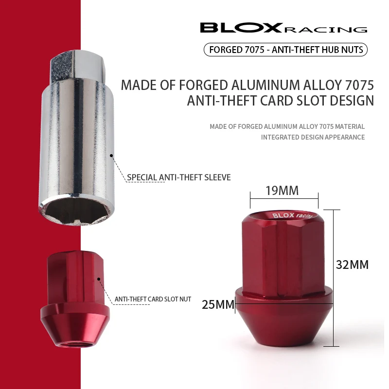

4 + 1 7075 кованые колеса из алюминиевого сплава Противоугонная гайка m12 * 1,5 подходит для Subaru, Honda, Ford противоугонные Болты Винты