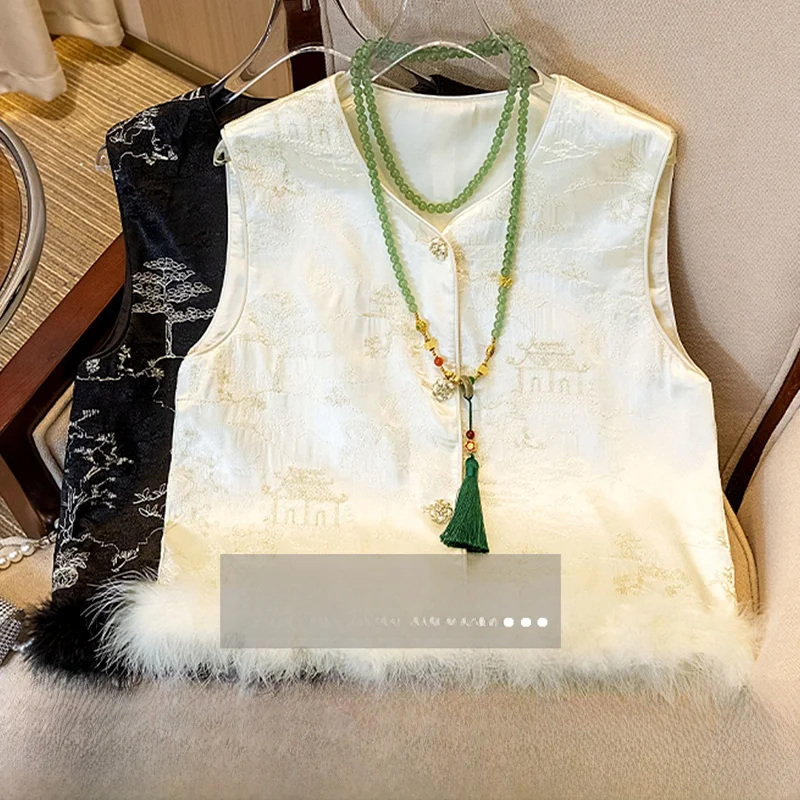 Новый китайский жилет Sle шелковый парчовый Song Dynas высококачественный