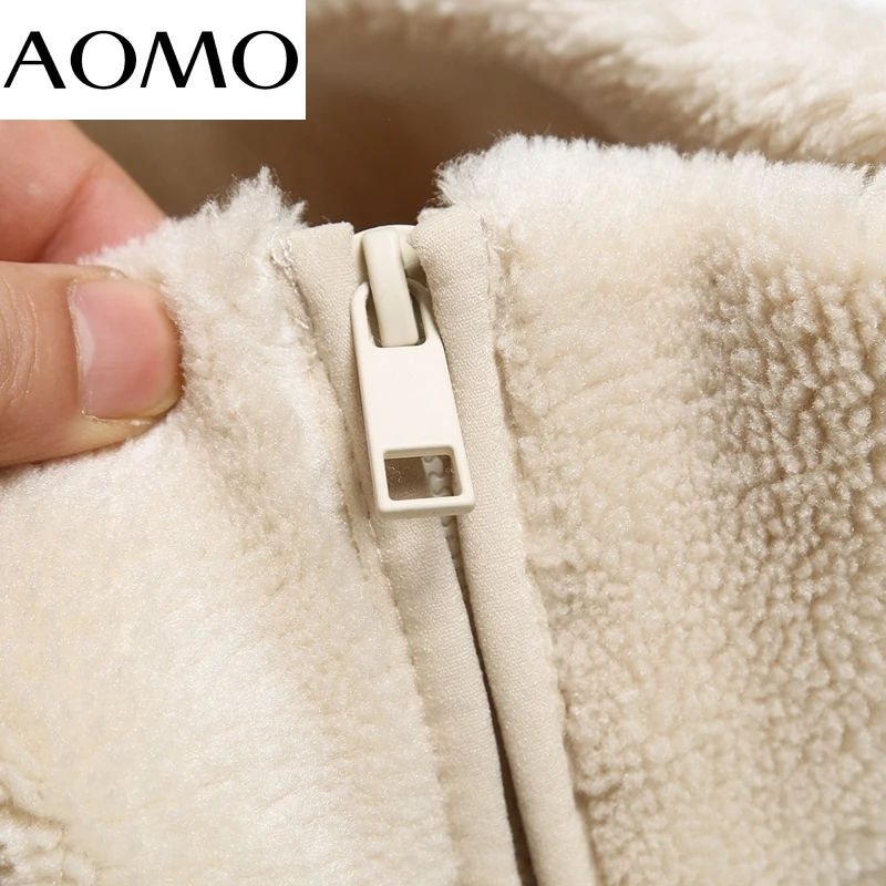 Женская зимняя куртка AOMO теплая Толстая большого размера на молнии с длинными