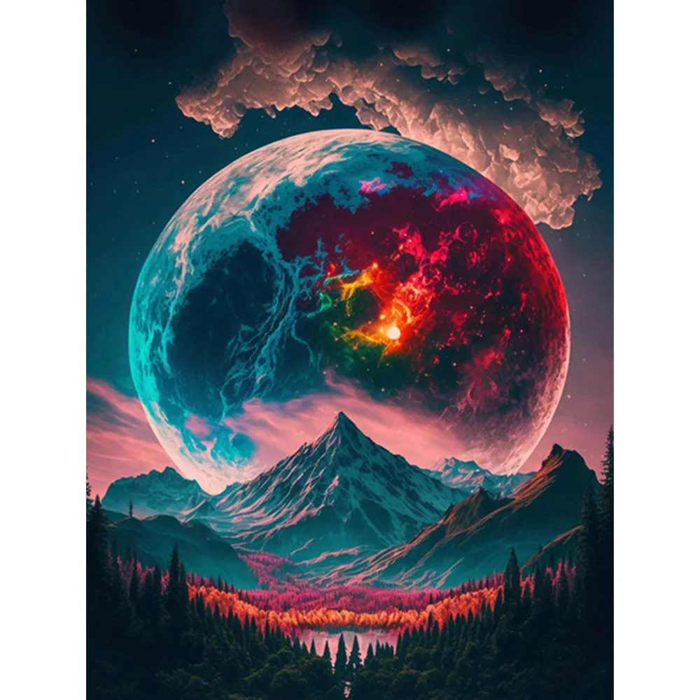 

Яркая Круглая фотография с изображением горного пейзажа