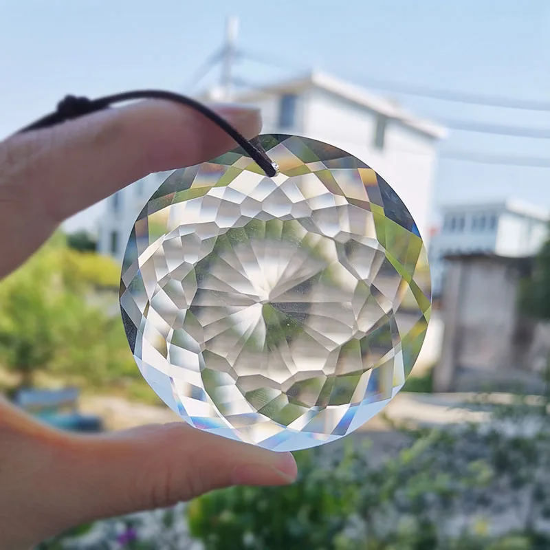 

60/76 мм хрустальная люстра с призмой и кристаллами «Ловец солнца», стеклянный подвесной кулон, сделай сам, ремесло, домашний сад, декор, орнамент, ловцы солнца