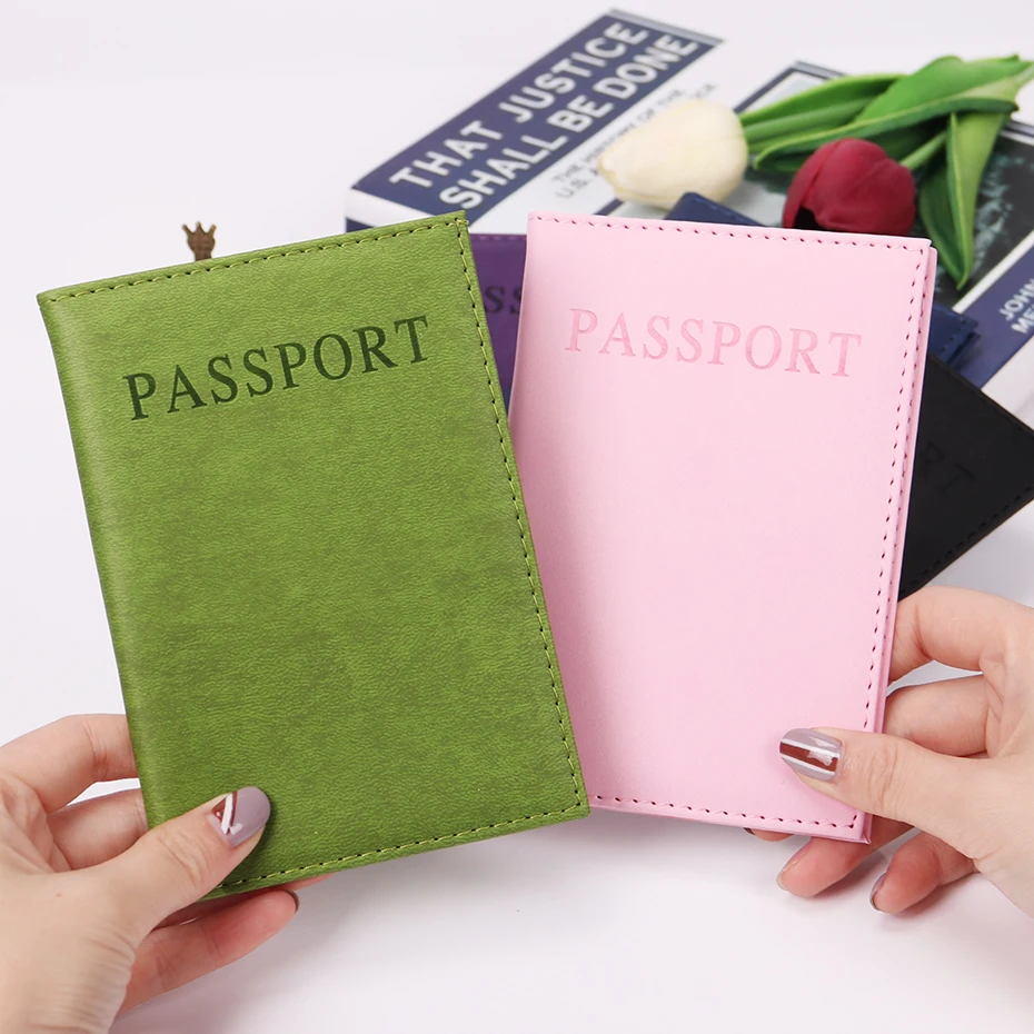 

1PC Fashion New PU Women Passport Holder Couple Models Girls Travel Passport Cover Unisex Card Case Man ID Credit Card Holder