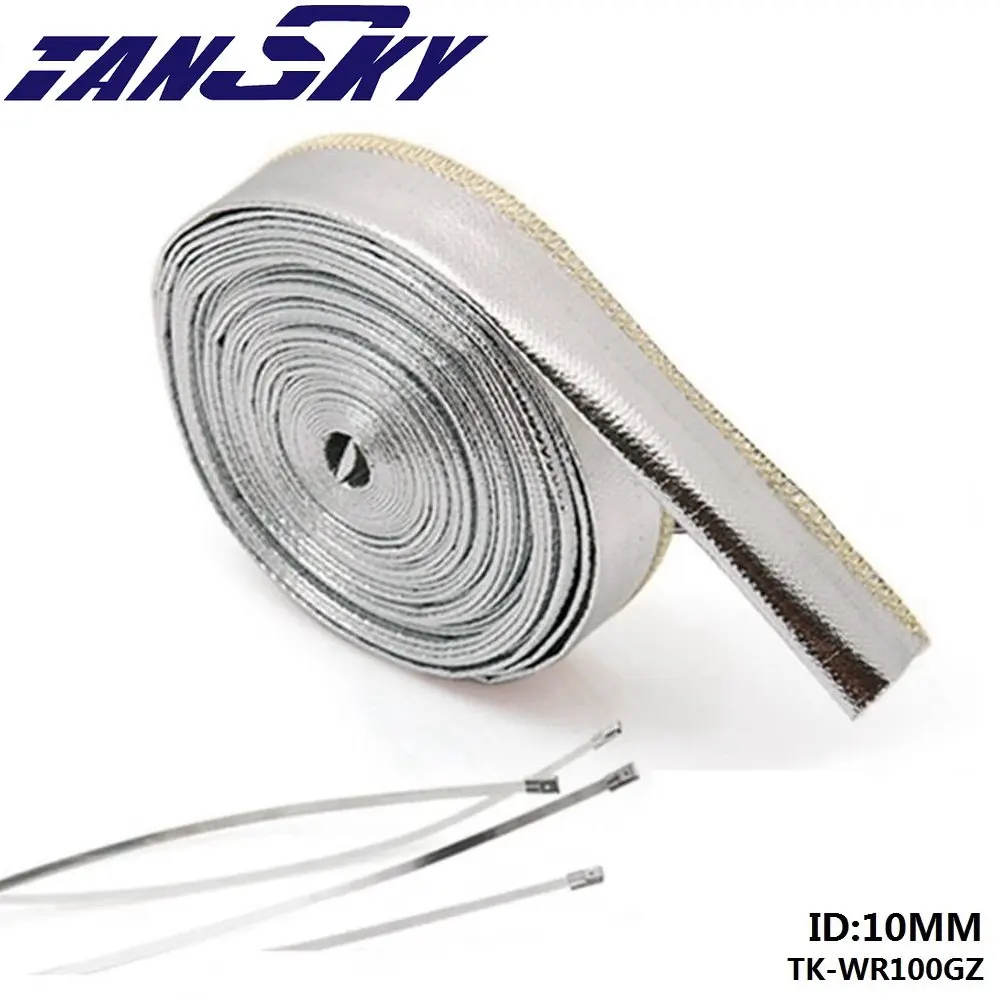 Heat Shield Sleeve Insulated Wire Hose Cover Wrap Loom Tube 10mm*10meter For Ford Nova 71-73  TK-WR100GZ