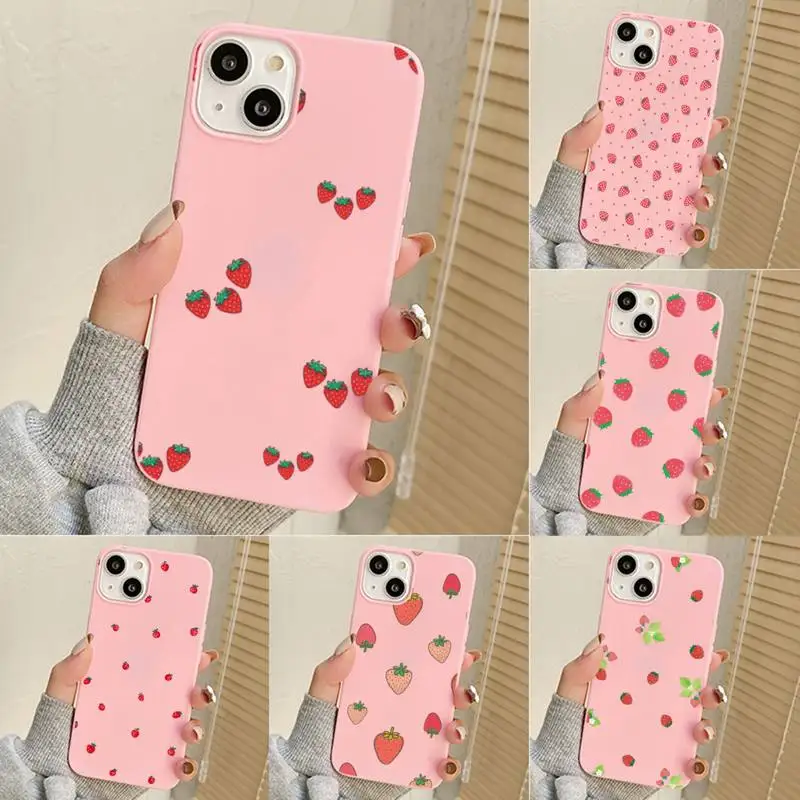 

Cartoon Fruit Strawberry Phone Case For Iphone 7 8 Plus X Xr Xs 11 12 13 Se2020 Mini Mobile Iphones 14 Pro Max Case