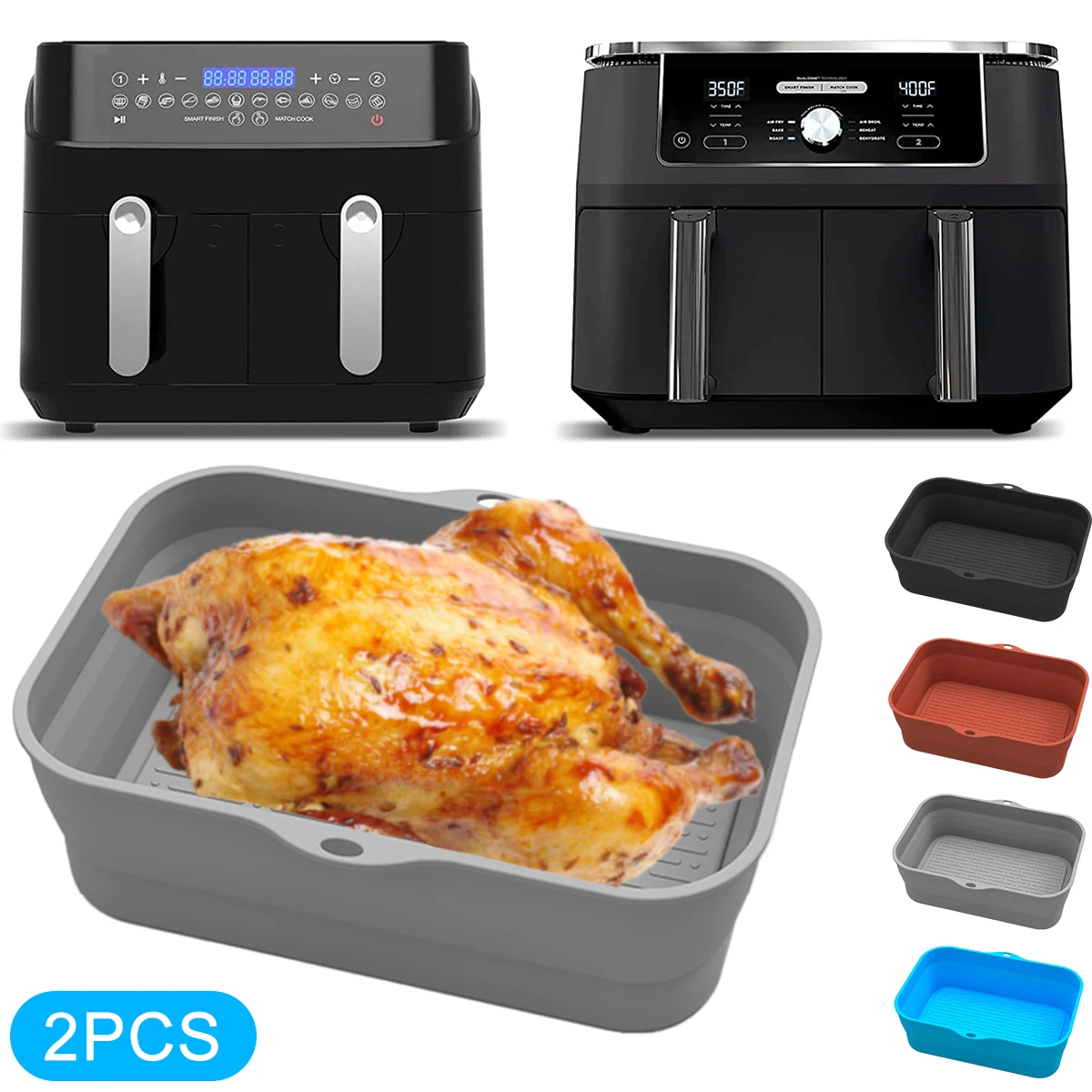 

2 шт., силиконовая подставка для фритюрницы с ручкой