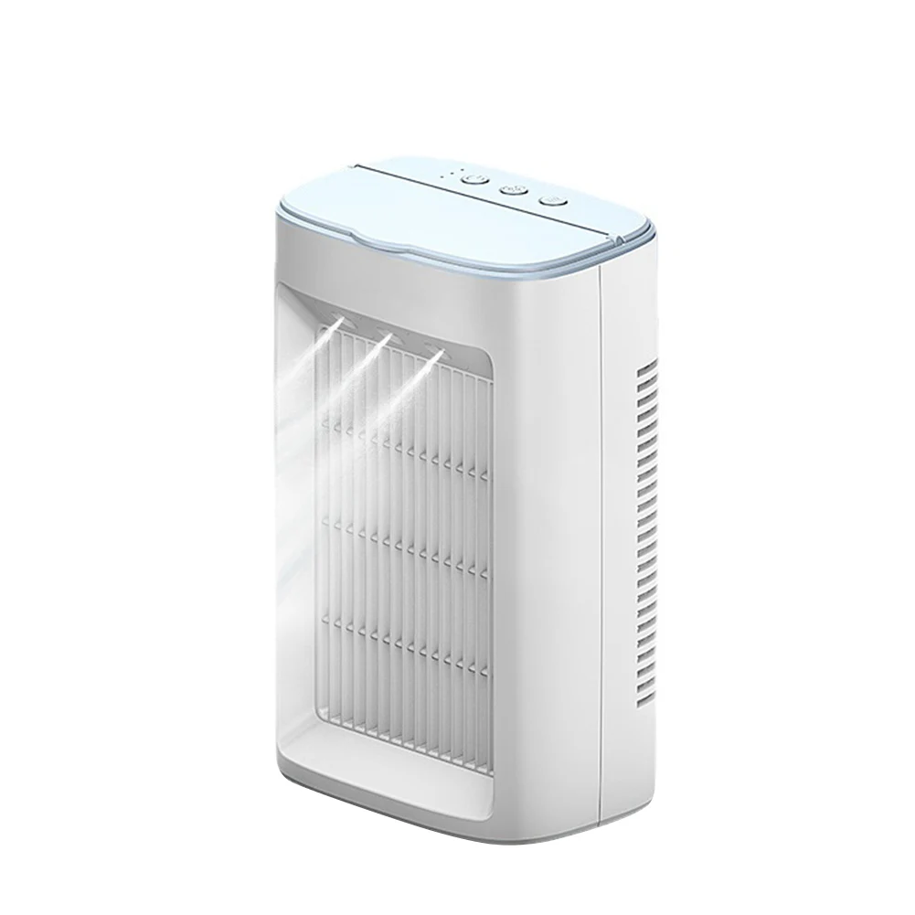 

Portable Air Conditioner Fan Mini Evaporative Air Cooler 3 Speed Personal Air Humidifier Rechargeable Mini Swamp Cooler for Room