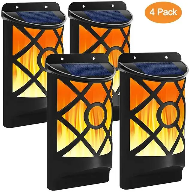 

Уличный водонепроницаемый настенный светильник с мигающим огнем на солнечной батарее для внутреннего дворика, прохода От заката до рассве...