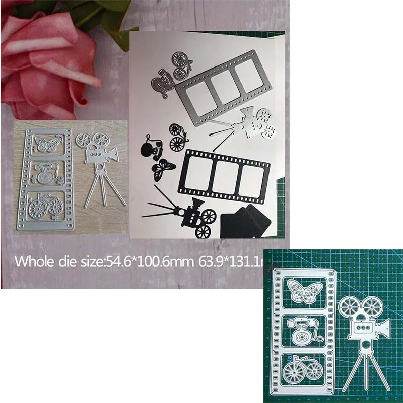 

Metal Steel Cutting Dies for camera and photographic film DIY Scrapbooking butterfly Blade Punch Embossing Paper Craft Stencil