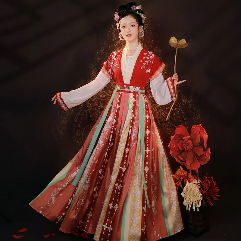 Оригинальный Hanfu Tang с половиной рукавом длиной до талии женская плиссированная