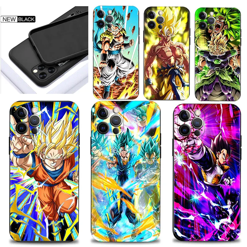 

For iPhone 11 12 13 Pro Max Mini Cover for iPhone 7 6 6S 8 Plus X XR XS XSMax SE(2020) Phone Case Super Saiyan Dragon Ball Goku