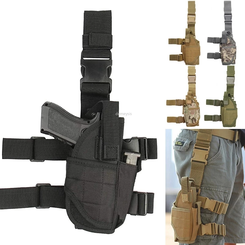 

Universal Drop Leg Gun Holster Right Handed Tactical Thigh Pistol Bag Pouch Legs Harness for All Handguns