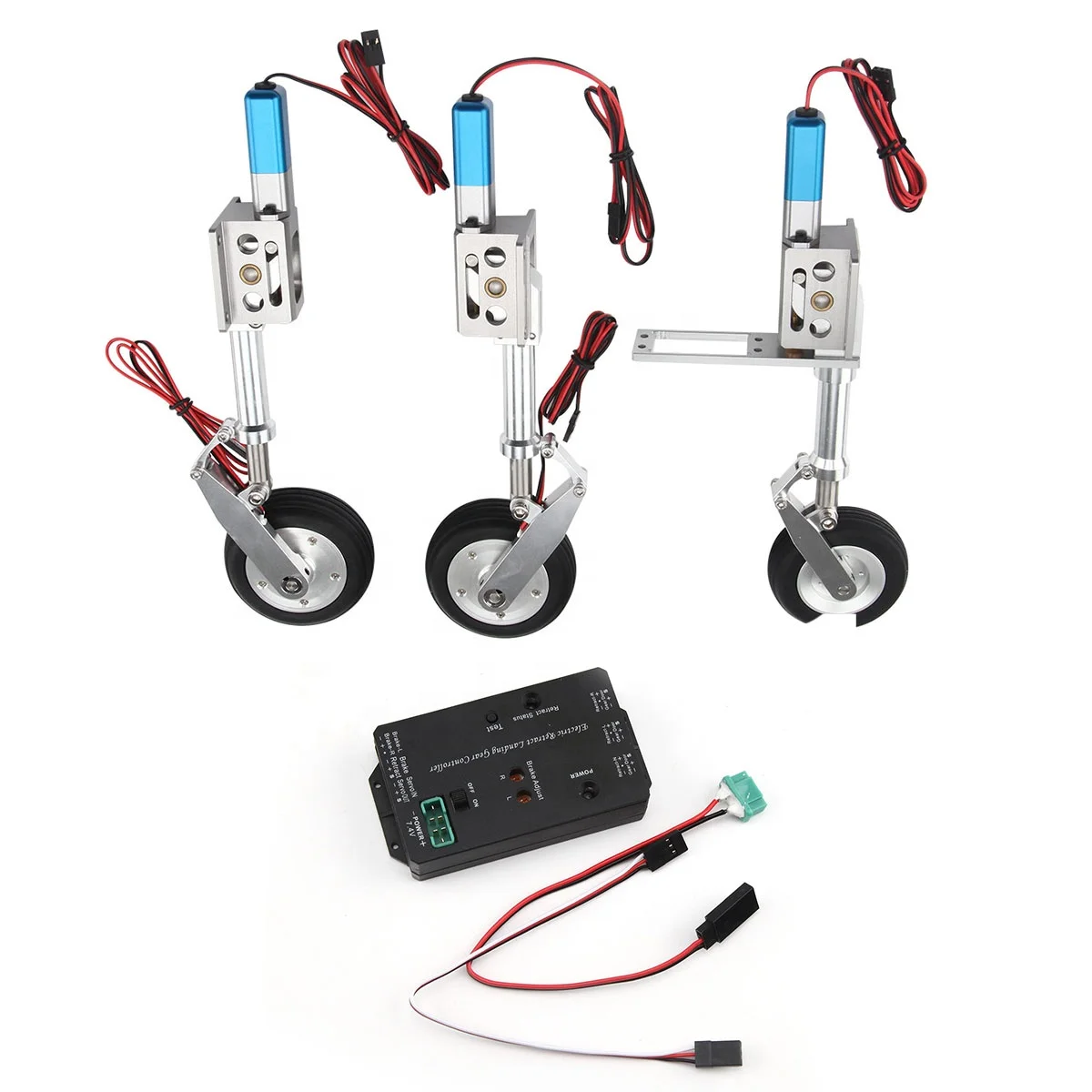 

A Set CYS-R2290 Electronic Retractable Landing Gear Aluminum Used for 25kg Vortex/Jet Aircraft