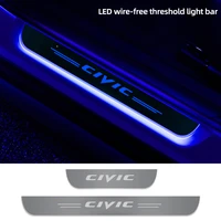 for honda civic 10th 9th 8th 7th gen 10 9 8 7 led car pedal light door threshold welcome door trim light