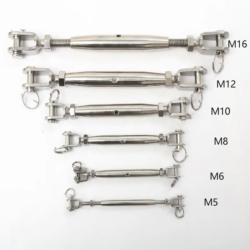 

5 Pieces M6 Jaw and Jaw Stainless Steel 304 Close Body Turnbuckles