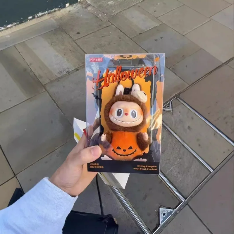 Labubu Хэллоуин виниловая Тыква Монстр карнавал светящаяся Подвеска подарок