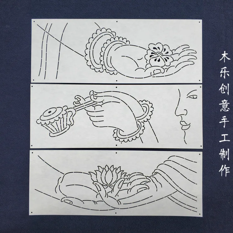 

Шаблон для ручной вышивки Будды, сделай сам, ручное Пришивание, чайная подушка, подушка, инструмент для вышивания, шаблон Sashiko