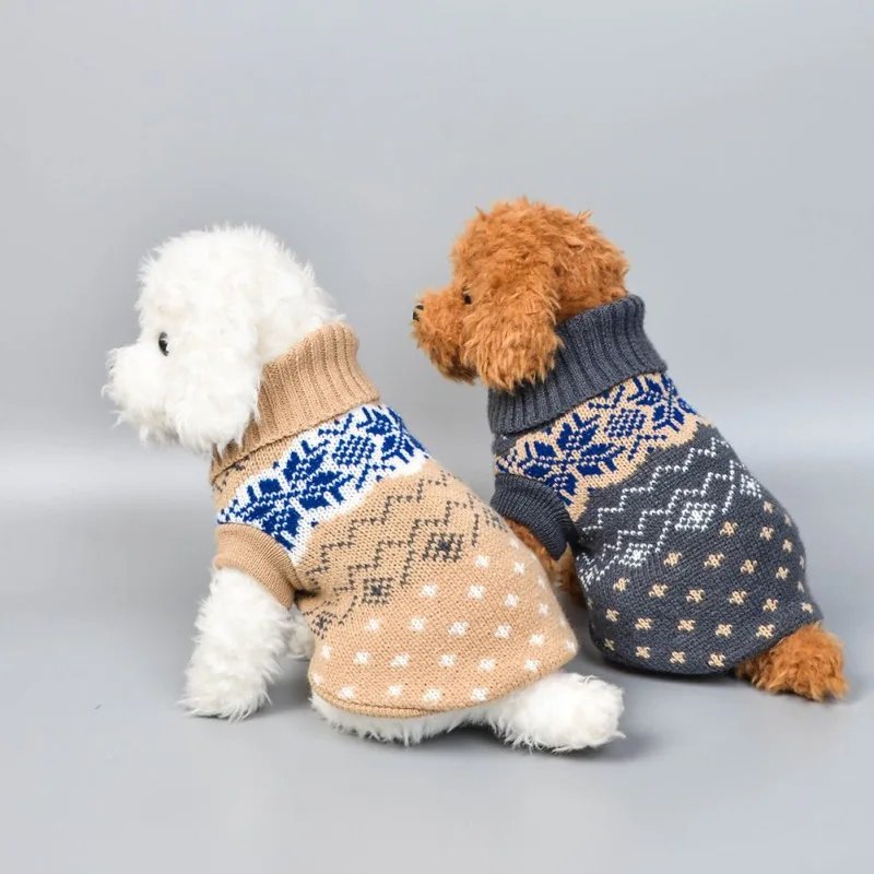 

Classic Knit Pet Warm Sweater Multiple Sizes Comfortable Dog Clothes Winter Chihuahua Turtleneck Sweater Outdoor Puppy Clothing