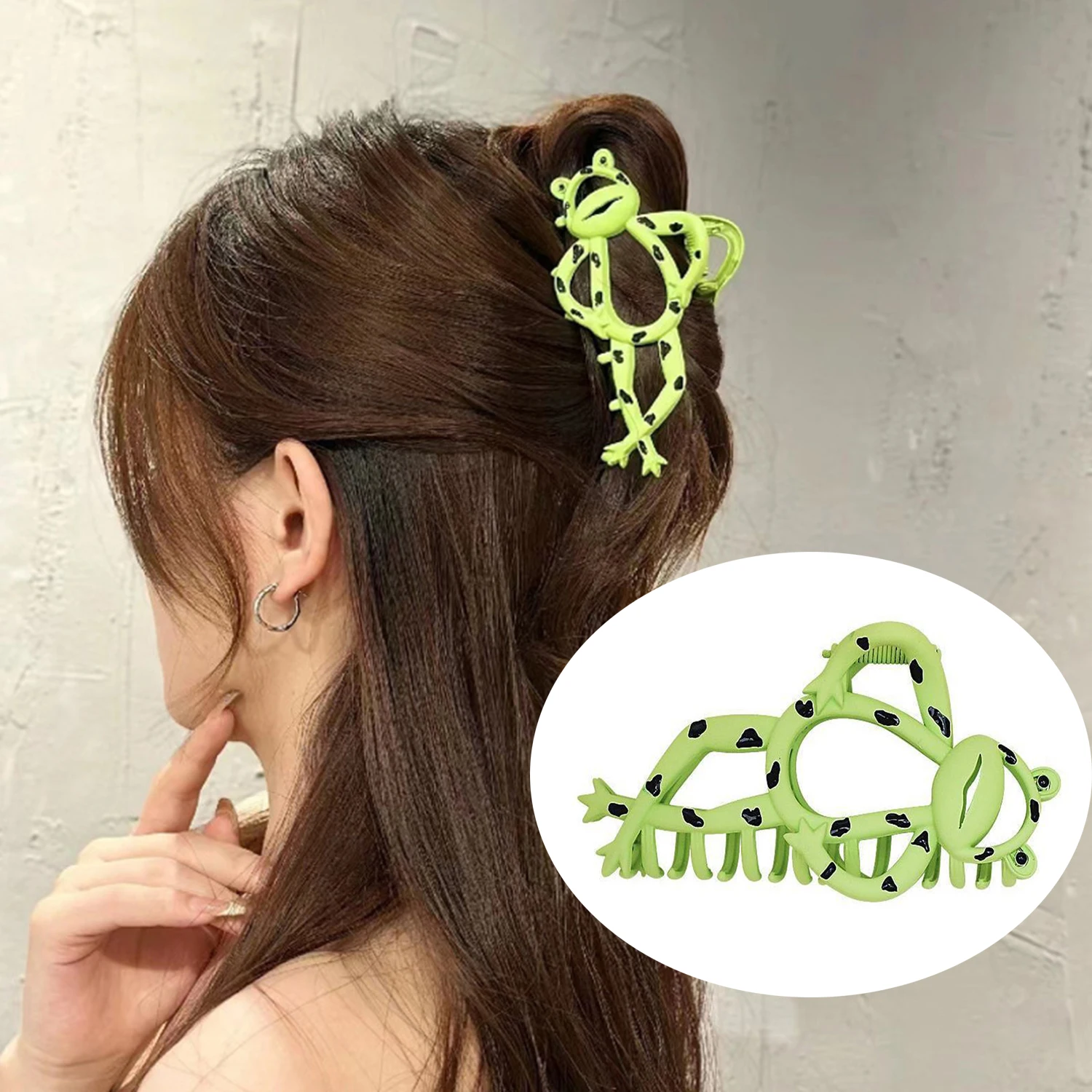 

Green Frog Hair Claws Funny Hair Clip Metal Hair Clips Korean Fashion Hair Claw Clip Hair Accessories For Women