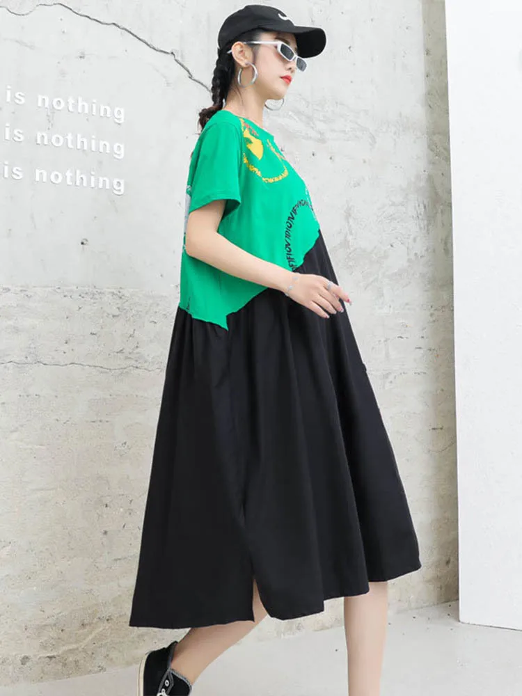 Женское винтажное платье в стиле панк Max LuLu повседневное свободное с круглым