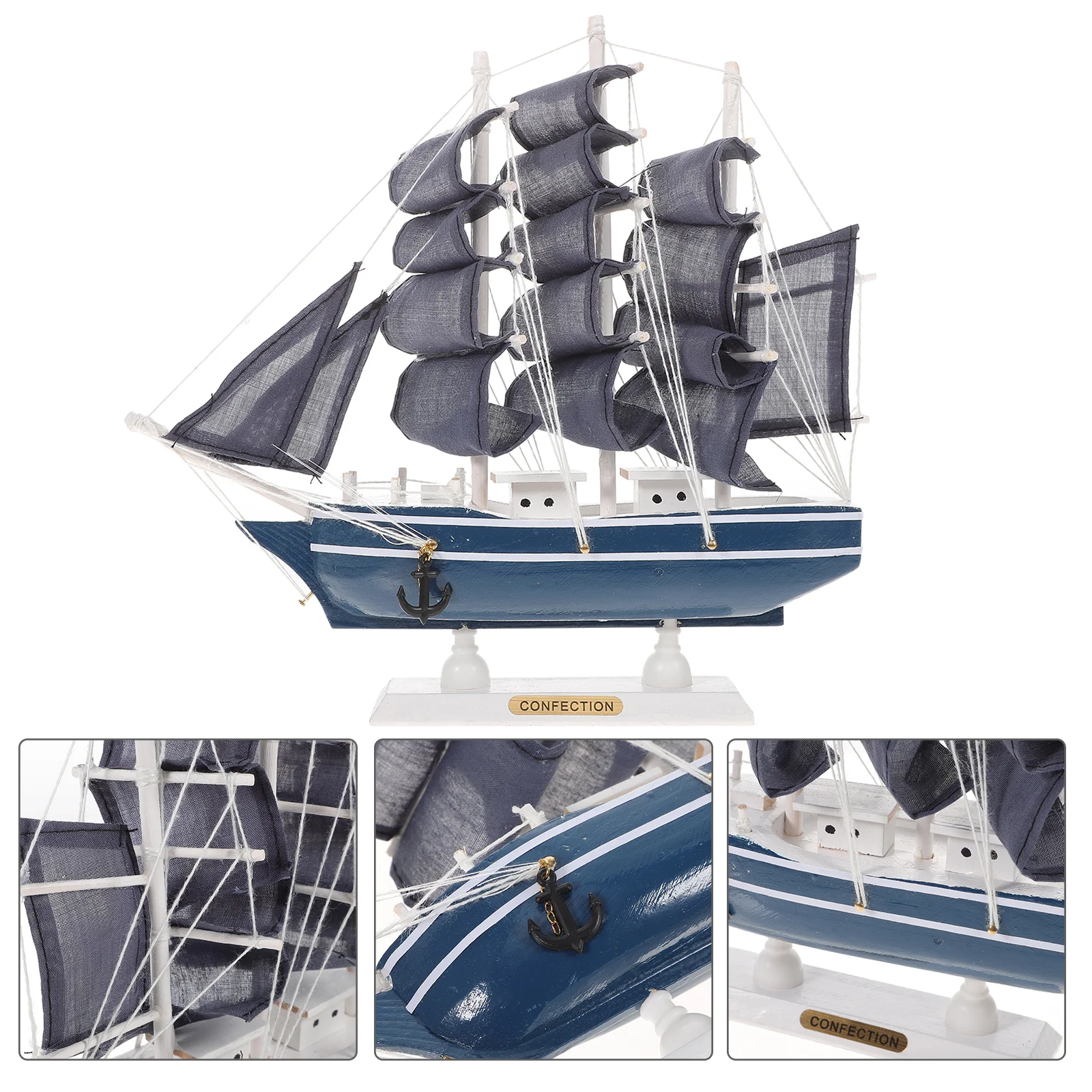 

Wooden Sailing Ship Model Vintage Wood Sailboat Model Nautical Home Decor Boat Wine Cabinet Living Room Office Desk Decor