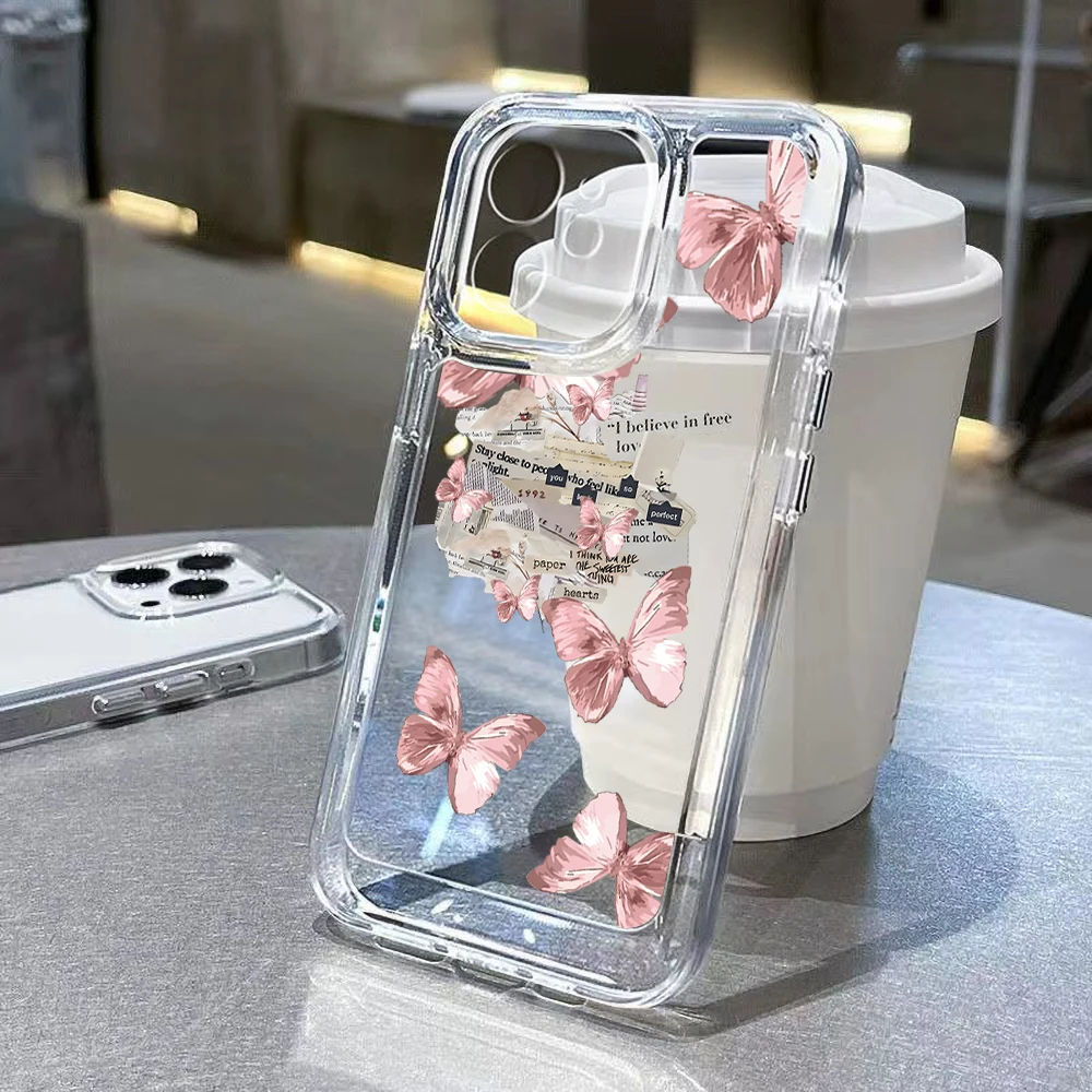 

Butterfly Clear Case For Iphone 11 Pro Max 14 12 13 Pro XR X XS Max 7 8 Plus SE 2020 Iphone11 Shockproof Transparent Soft Cover